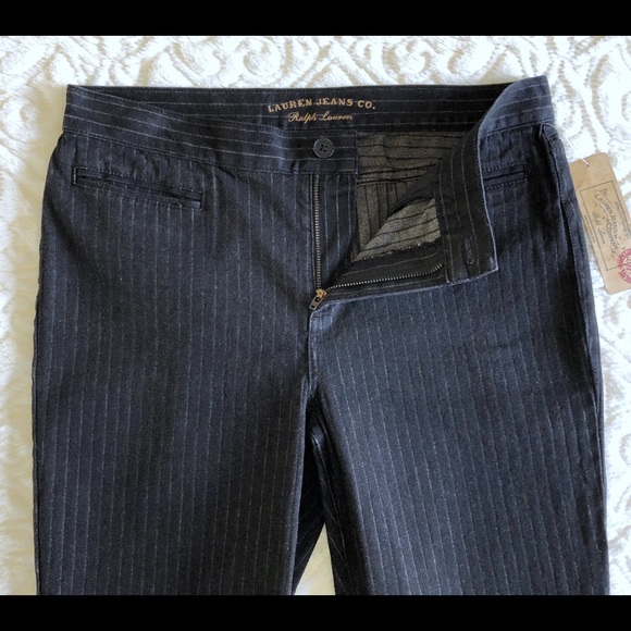 Ralph Lauren Size 6 Pin Striped Dress Jeans NWT - Picture 3 of 8